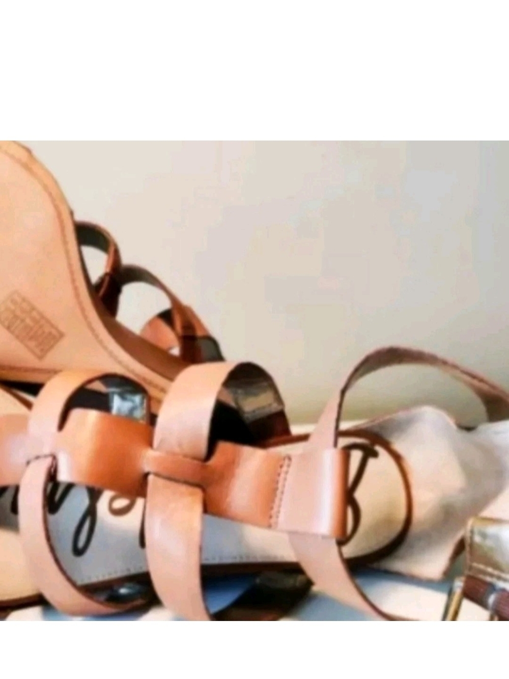 Sam Edelman Womens 9.5 Leather Wedge Sandals... - Picture 10 of 12